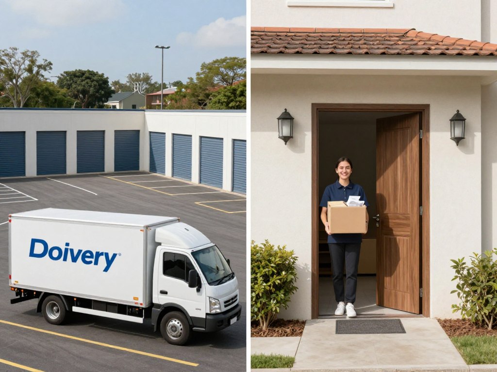 Comparison between terminal storage facility and convenient door-to-door service