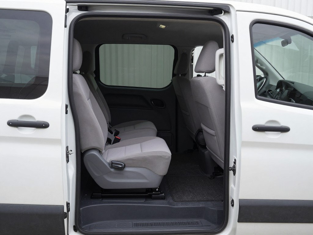 Empty clean car interior ready for transport showing no personal items