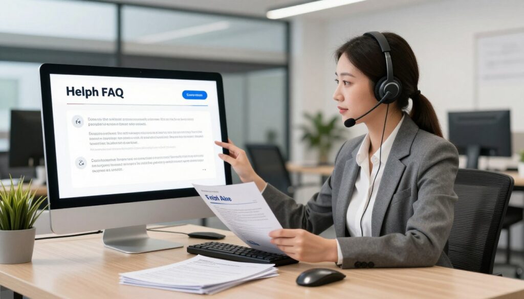 FAQ help desk with customer questions about car shipping
