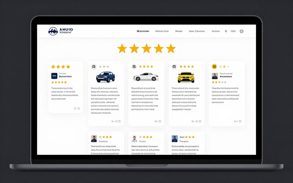 Five star customer review ratings for auto transport company