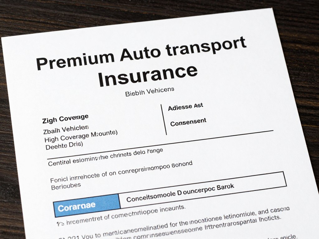 High value exotic car insurance certificate and coverage documentation