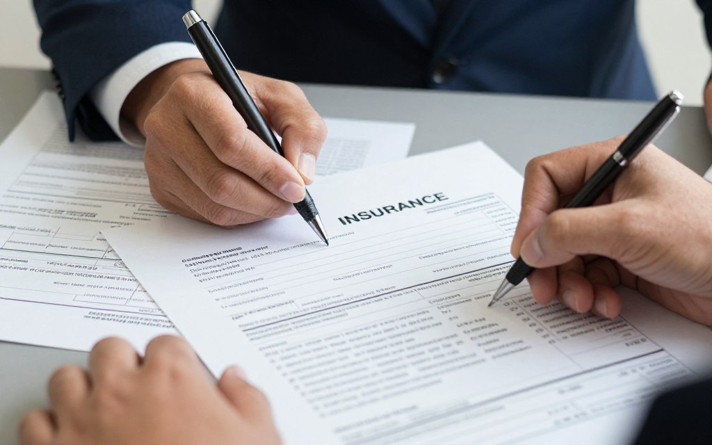 Insurance claim form being completed for vehicle transport damage