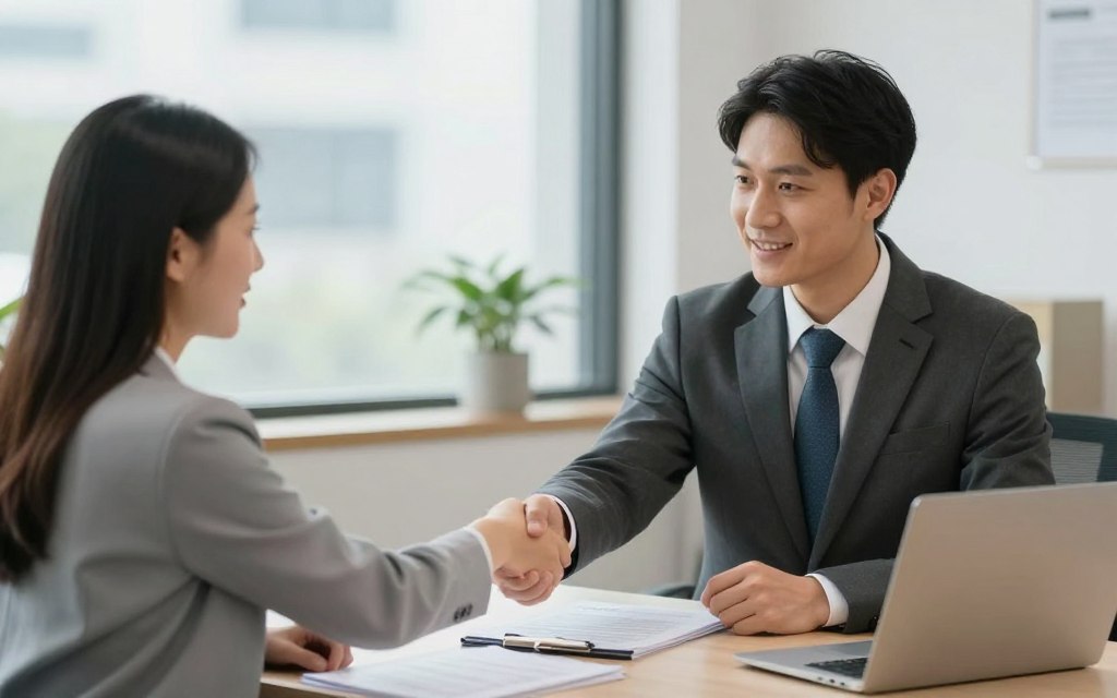 Professional consultation between customer and auto transport representative