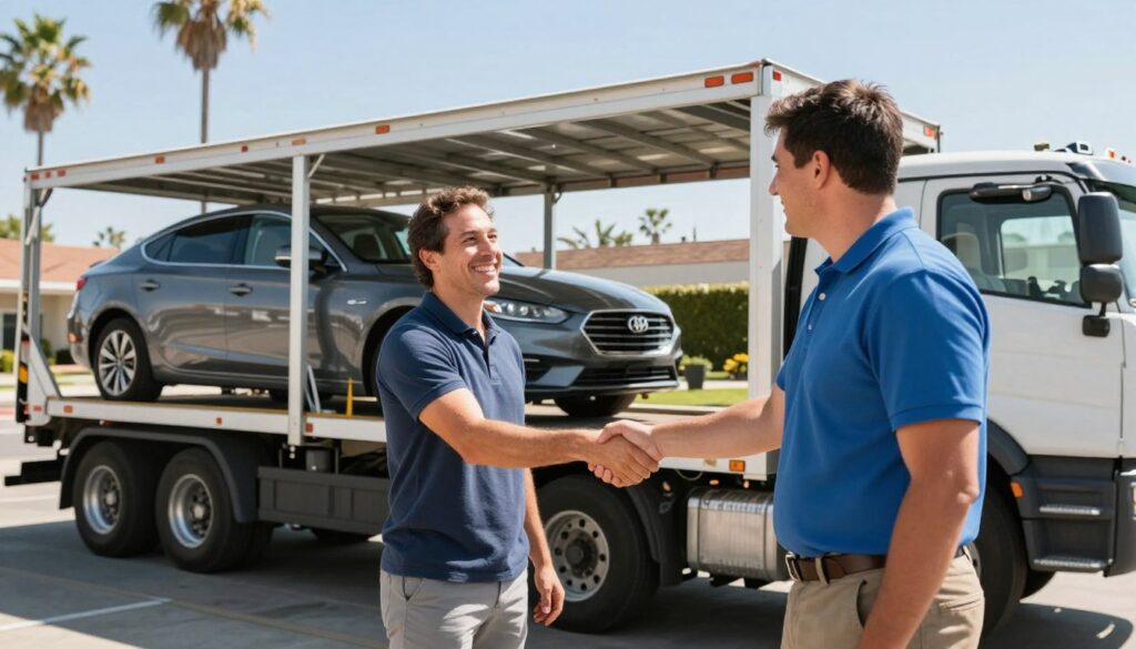 Successful car delivery completion in California from New York