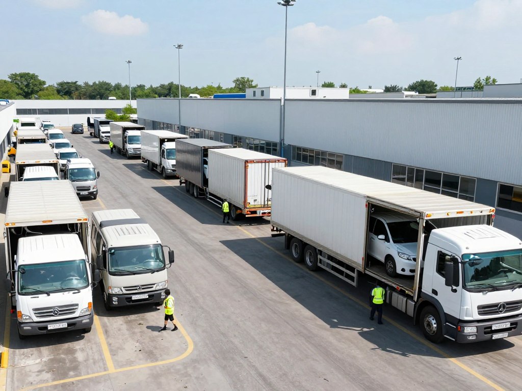 Summer auto transport operations with multiple carriers at busy facility